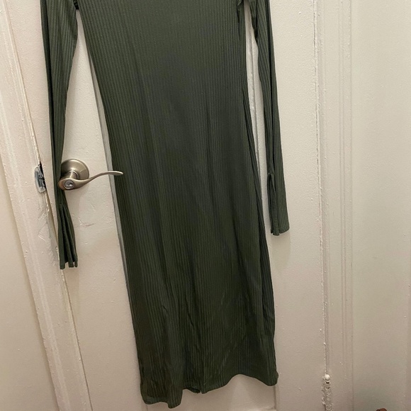 Zara W+B Sz S Sage Green Duster Long Sleeve Shirt - Picture 3 of 4